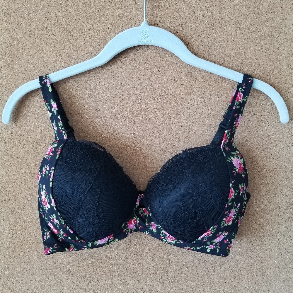 Felina Push Up Black Lace Bra
